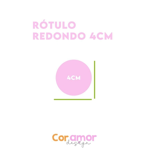 Adesivo redondo 4cm