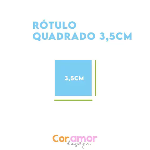 Adesivo quadrado 3,5cm