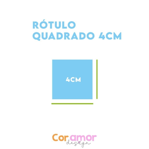 Adesivo quadrado 4cm