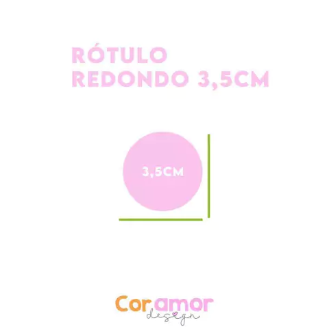 Adesivo redondo 3,5cm