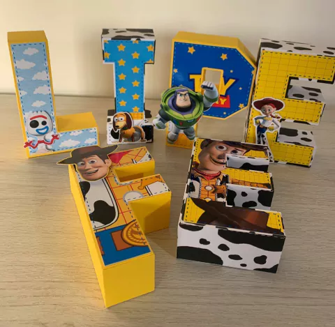 Letra 3D Toy Story