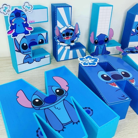 Letra 3D Lilo e Stitch