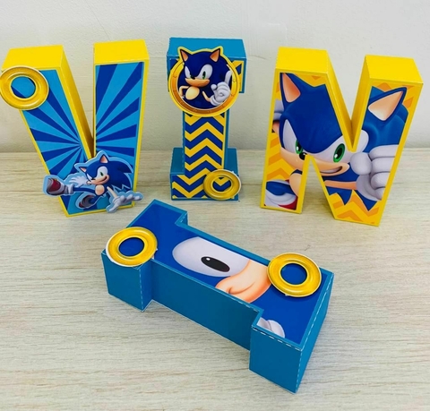 Letra 3D Sonic