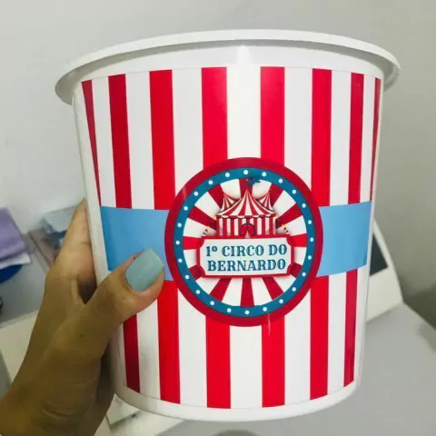 Balde de Pipoca Circo 2,4L