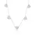 Colar de Prata Choker 5 Corações Cristal + Banho de Ródio - comprar online
