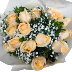 Buquê 12 Rosas Champanhe na internet