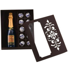 Estuche Chandon y Bombones Lindt.