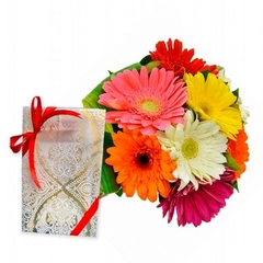 Beautiful Gerbera Bouquet and Katz Chocolates SP