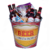 Um balde cheio de Cervejas Budweiser e Delicias
