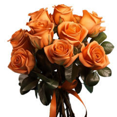 Buquê Lindas Rosas Cor Laranja - comprar online