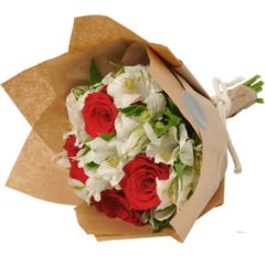 Ramo de Alstromelias y Rosas Rojas - comprar online