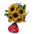 5 Sunflowers and Lindt Heart - Floresnet