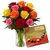 Vase 12 Colorful Colombians and Belgian Chocolates - buy online