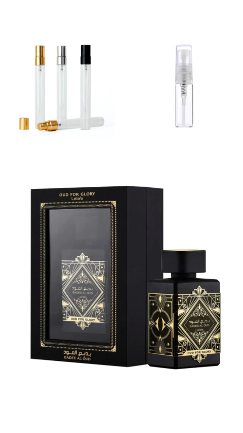 Decant perfume Oud For Glory Edp - Lattafa - 5, 10 ou 15 mls