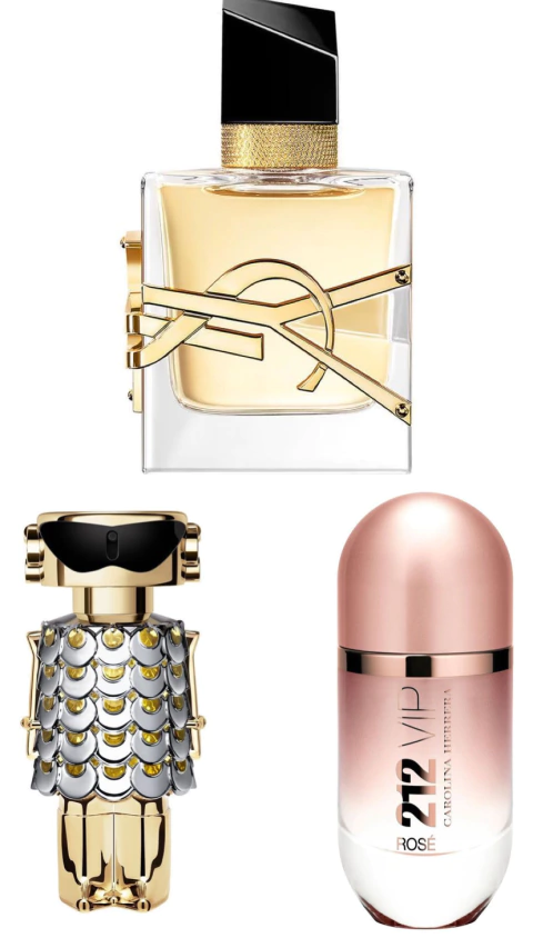 Combo Rainha - Libre / 212 Vip Rose / Fame - 3 decants 5 ou 10 mls