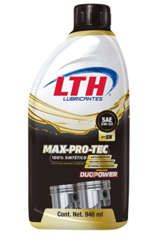 LTH MAX PRO TEC ACEITE SINTETICO MOTOR SAE 5W-50 API SN GF-5