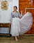 Imagem do Saia de tule midi evase joia (Off White)