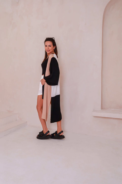 Kimono Tricolor Longo - comprar online