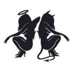 Tatuagem Diabinha e Anja Adesiva Temporária (Unidade)