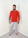 Pijama Masculino Longo de Inverno - Âncora Vermelha (380)
