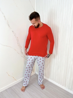 Pijama Masculino Longo de Inverno - Âncora Vermelha (380) - comprar online