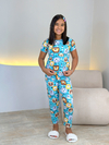 Pijama Infantil Longo De Inverno M. Curta Full - Cachorrinhos F. Verde (838)