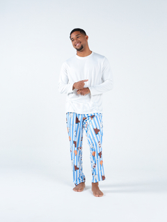 Pijama Masculino Longo de Inverno - Cachorros Listrados (846) - comprar online