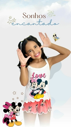 Baby Doll Alça Infantil - Casal Mickey & Minnie F. Vermelho (422) - comprar online