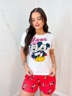 Baby Doll De Manga - Casal Mickey & Minnie F. Vermelho (422) na internet