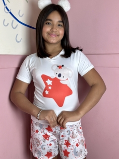 Baby Doll Manga Infantil - Coala Estrela Vermelha (507) - comprar online