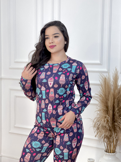 Pijama Longo De Inverno Full - Coffee & MilkShake (860) - comprar online