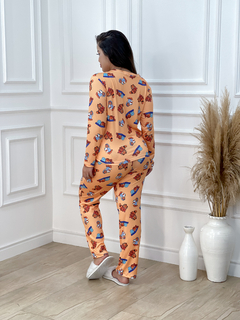 Pijama Longo De Inverno Full - Garfield Na Cama (853) - comprar online