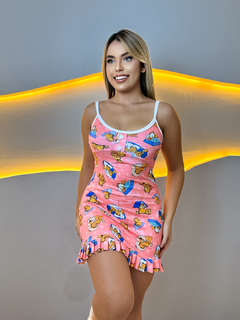 Camisola Babado - Garfield No Traveseiro (1033) - comprar online