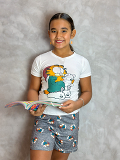 Baby Doll Manga Infantil - Garfield Pijama F. Cinza (706) - loja online