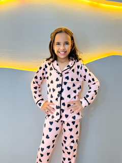 Americano Infantil Longo de Inverno - Gato Gothic (30) na internet