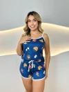 Baby Doll Alça & Shorts Viés Full - Harry Potter Azul Marinho (1029) - comprar online