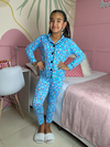 Americano Infantil Longo de Inverno - Panda Laço Rosa F.Azul (638)