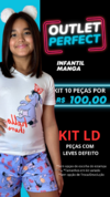 KIT LD MANGA INFANTIL 10 PEÇAS LISOS DE CORES / TAMANHOS VARIADO 4 / 6 / 8 / 10 ANOS