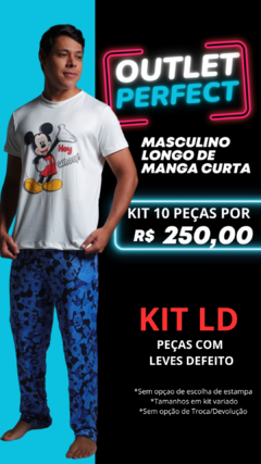 KIT LD MASCULINO LONGO DE INVERNO & MANGA CURTA 10 PEÇAS - MODELOS TAMANHOS VARIADO M/G /GG