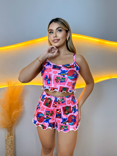 Baby Doll Cropped Ondinha Full - Lilo e Stitch Violão F. Rosa (1105) - Perfect Girl