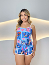 Baby Doll Alça & Shorts Viés Full - Lilo, Stitch & Angel (918) - comprar online