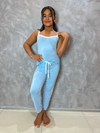 Pijama Infantil Longo De Alça Liso - Azul Bebê (597)