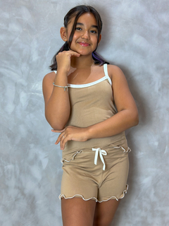 Baby Doll Infantil Alça Liso - Liso Bege (600) - comprar online