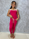 Pijama Infantil Longo De Alça Liso - Pink (590)