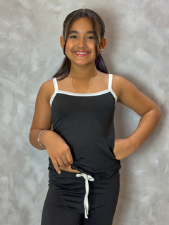 Pijama Infantil Longo De Alça Liso - Preto (588) - comprar online