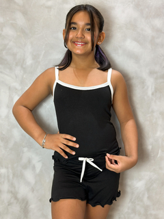 Baby Doll Infantil Alça Liso - Liso Preto (588) - comprar online