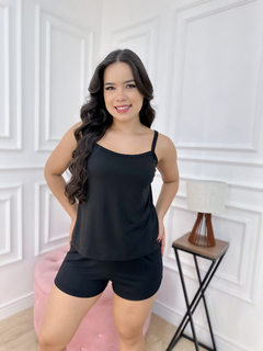 Baby Doll Alça Liso - Liso Preto (588) - comprar online