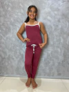 Pijama Infantil Longo De Alça Liso - Vinho (591)