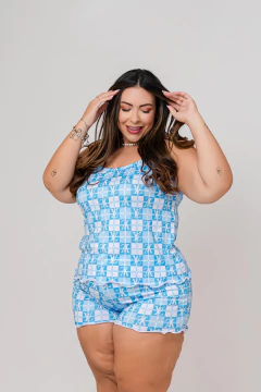 Baby Doll Alça Full - Louis Vuitton Azul Bebê (1510) - Perfect Girl