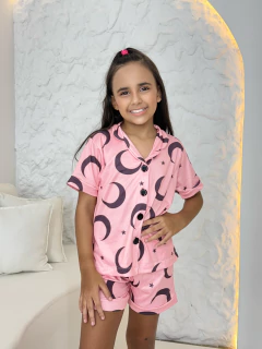 Americano Infantil Curto S/ Viés - Lua e Estrelas F. Rosa (1538) - comprar online